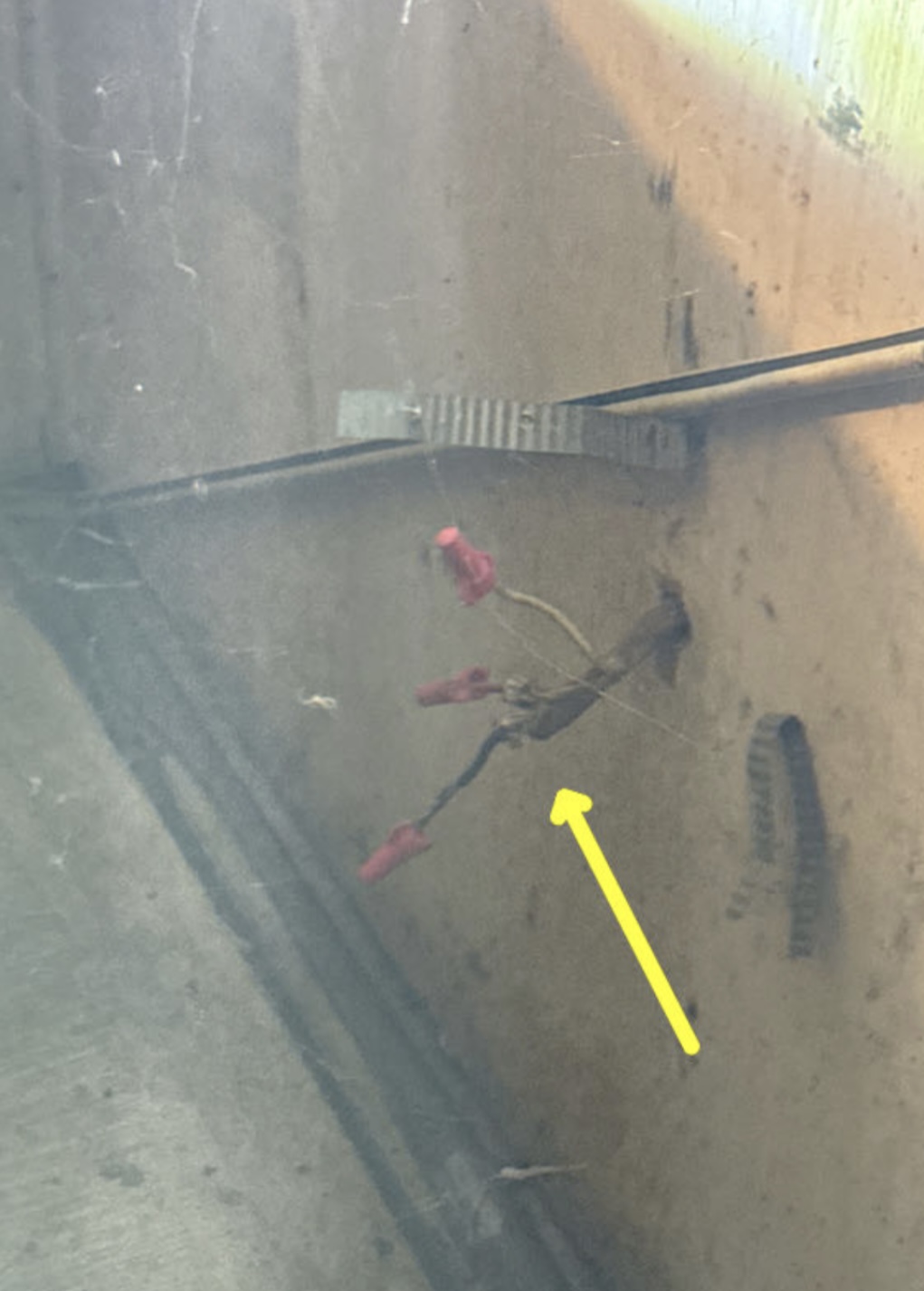 Unsafe electrical splice in attic